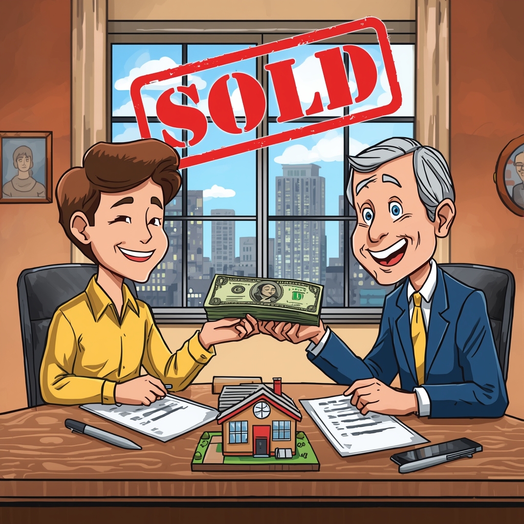 lucid origin a colorful cartoon scene depicting a cash purchas 1